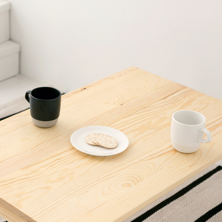 PEOPLE 접이식 원목테이블 커피 소나무 6886.7124