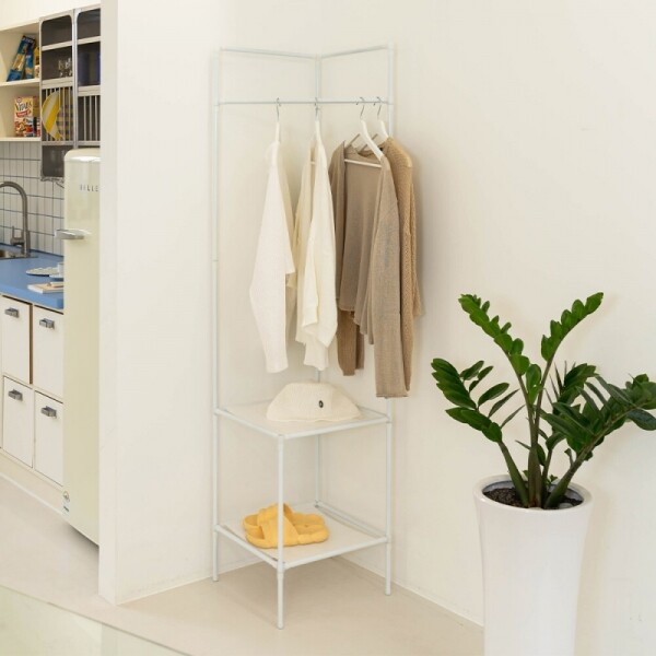 코너 행거 구석에 세우는 스텐드 옷걸이 벽 코트 모자 걸이 의류 사무실 겨울옷 스탠드 정리