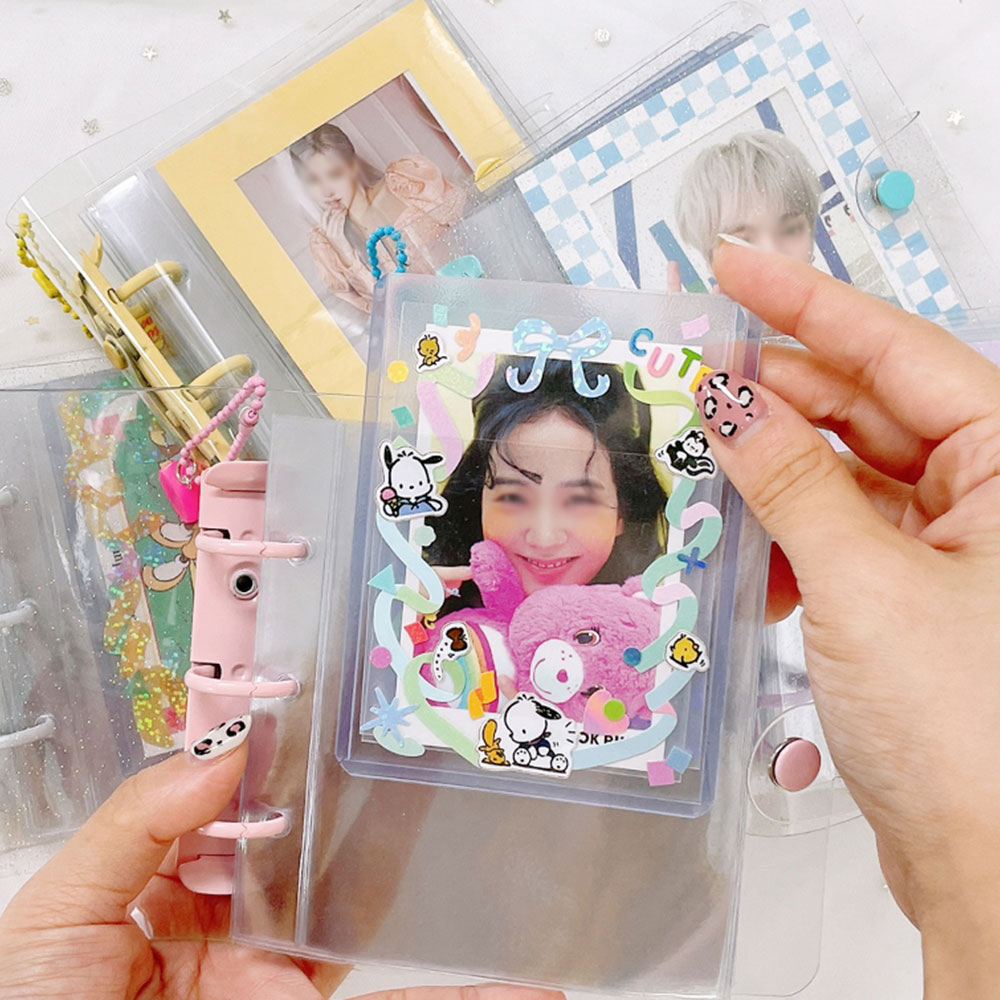 다니샵 3공 탑로더 포카바인더  글리터 똑딱이 PVC 포토카드 앨범 속지 포함 - 상품 이미지