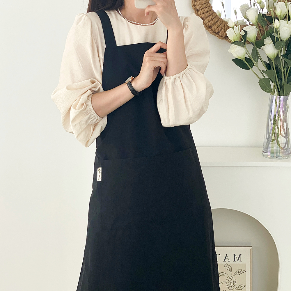 한스데이 방수 일자형 애견 미용사 카페 바리스타 공용 원피스 빅사이즈 앞치마