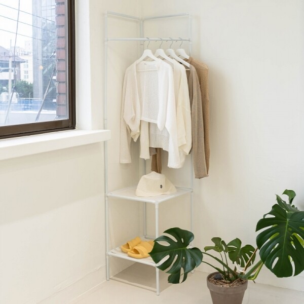 코너 행거 구석에 세우는 스텐드 옷걸이 벽 코트 모자 걸이 의류 사무실 겨울옷 스탠드 정리