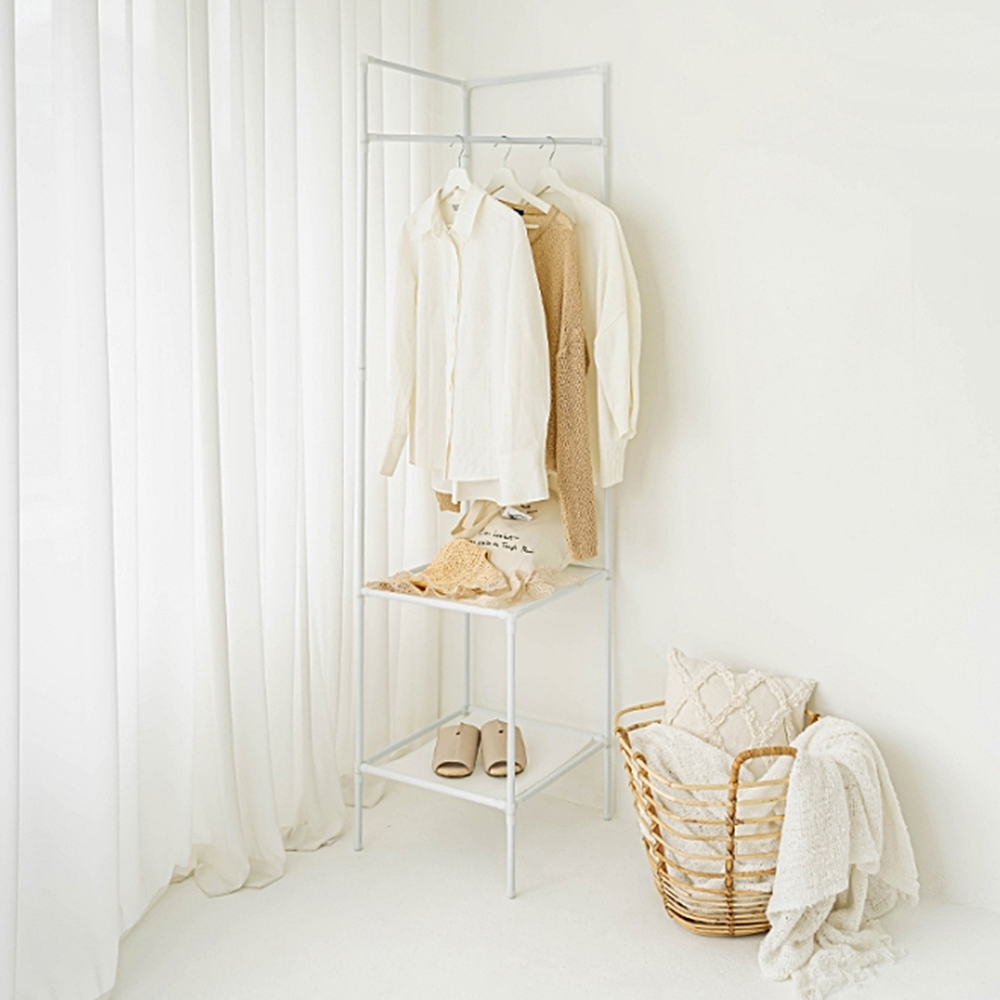 코너 행거 구석에 세우는 스텐드 옷걸이 벽 코트 모자 걸이 의류 사무실 겨울옷 스탠드 정리