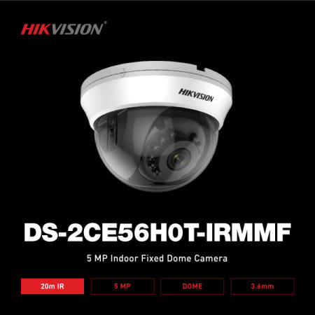 하이크비전 DS-2CE56H0T-IRMMF 5MP IR 3.6MM 올인원 적돔 CCTV