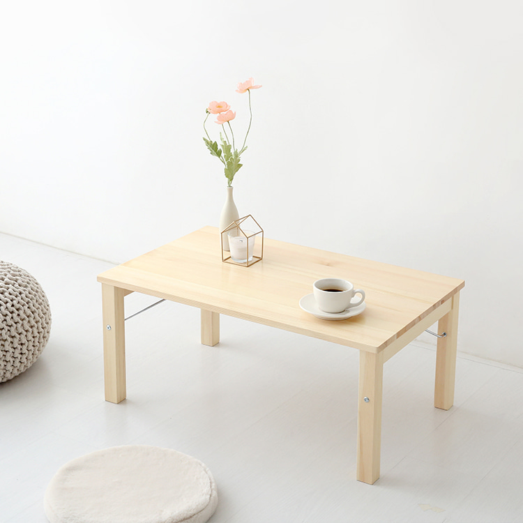 PEOPLE 접이식 원목테이블 커피 소나무 6886.7124