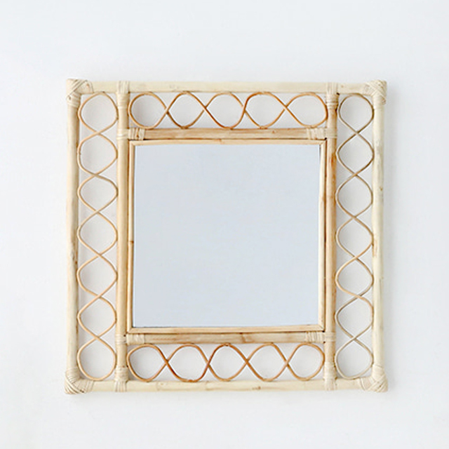 KONDI 사각거울 60x60 라탄 내추럴 6797.4782