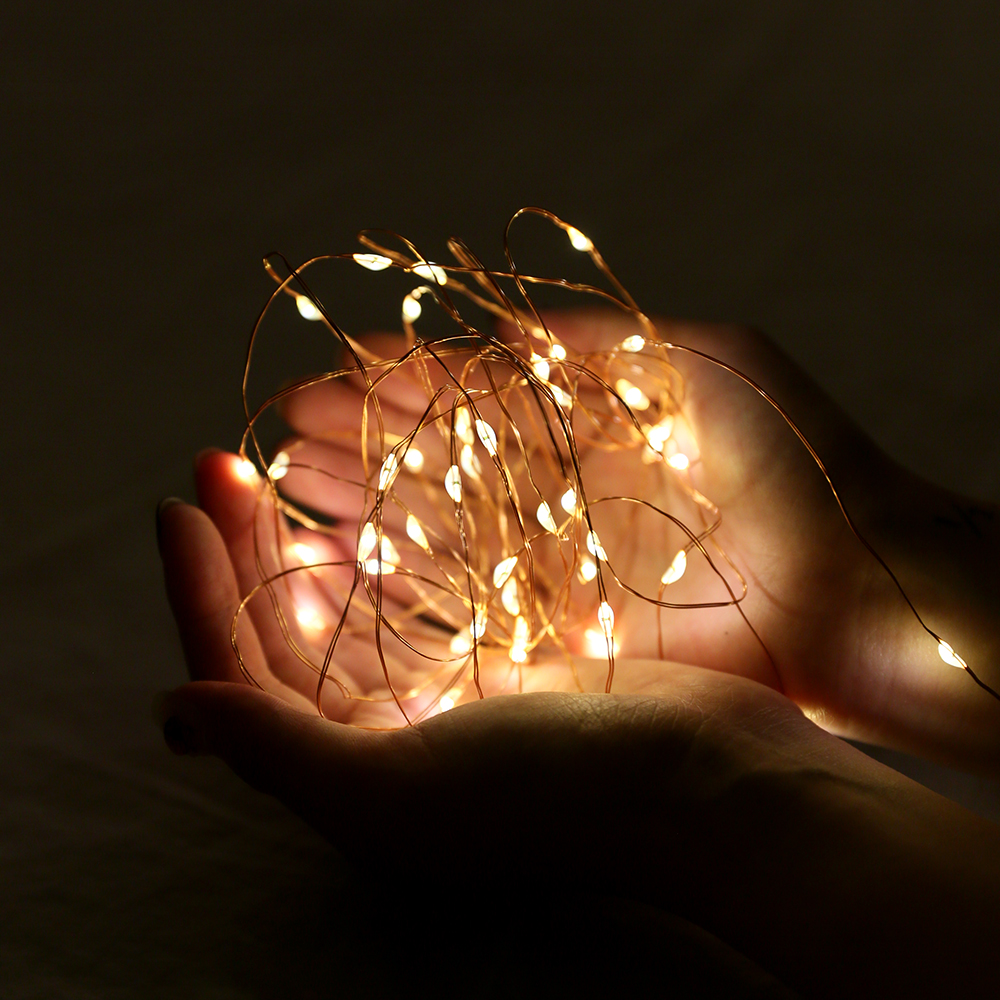 홈트너 크리스마스전구 트리데코 파티 꾸미기 장식 LED 와이어전구 100구 혼합색