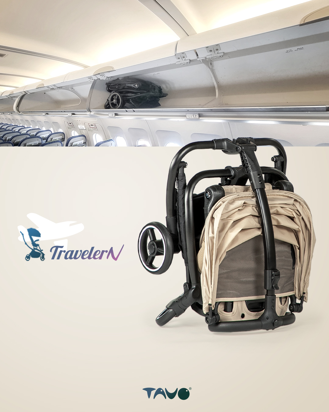 [누비앤타보] TAVO 유모카 트래블러N 등하원 트라이크 기내반입형 접이식 휴대형