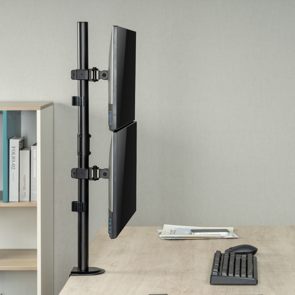 루나랩 모니터암 듀얼 거치대 세로 수직 상하 버티컬