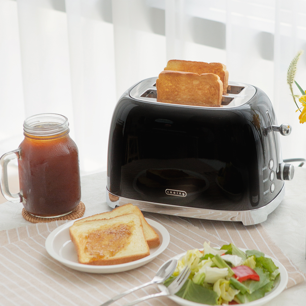 쿠잉 토스트기 토스터기 토스트기계 가정용 결혼선물 신혼부부집들이 블랙