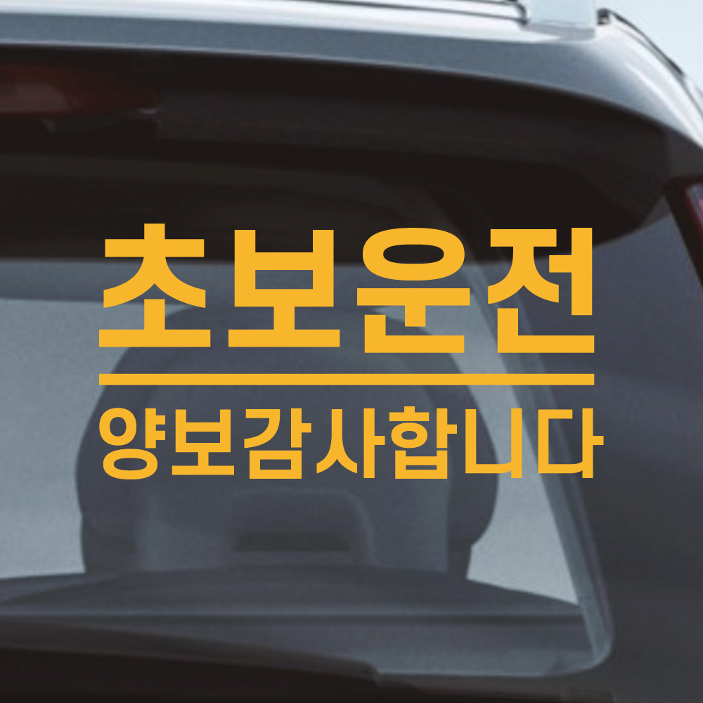 밑줄 초보운전 스티커 배려감사합니다 N-032M 흰색 이미지 6
