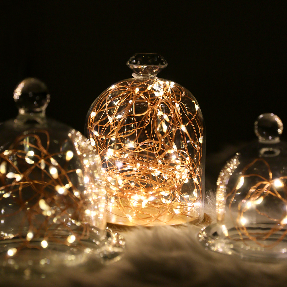 홈트너 크리스마스전구 트리데코 파티 꾸미기 장식 LED 와이어전구 100구 혼합색