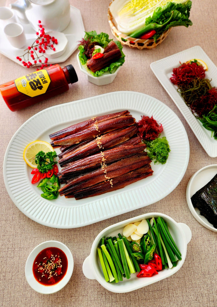 과메기 쌈 예시