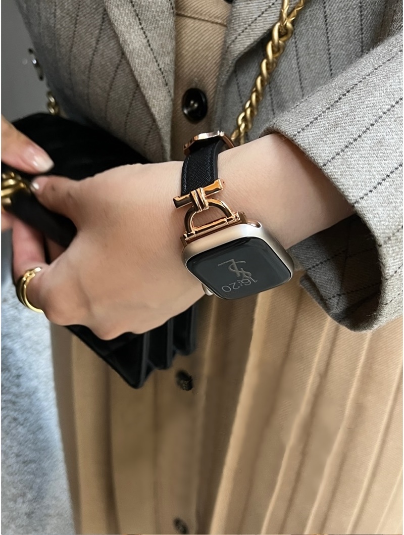 애플워치 가죽스트랩 11 se3 2 40mm 42mm 슬림 메탈 로즈골드 명품버클