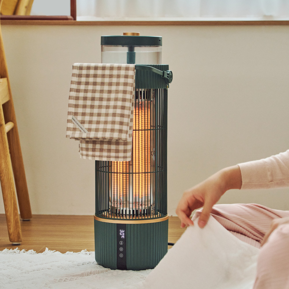 홈트너 고효율 저소음 3단 온도 조절 리모컨 포함 카본 전기 히터 난로 HTN-370E