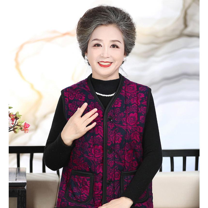 성인 어른 수면조끼 뽀글이 김장 김장옷 할머니 베스트 방한 실내 양털 후리스 극세사 조끼 이미지 4