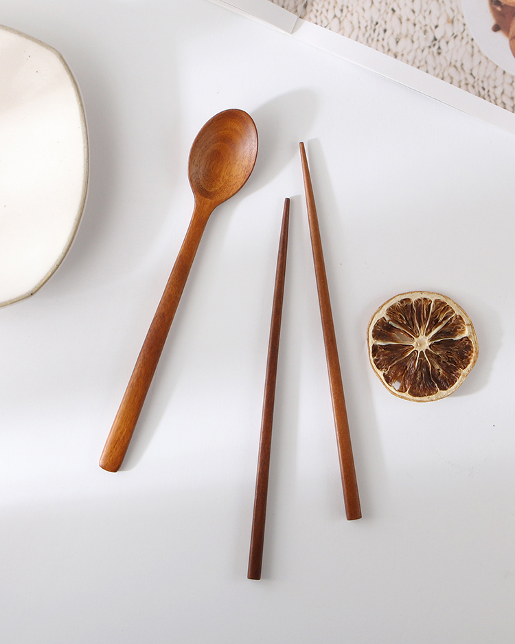 천연 옻칠 나무 유아 어린이 수저세트(KHA0008)