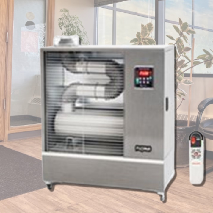 25평 업소용 돈풍기 곱창 난로 석유 난방기 매장 주름관 히터