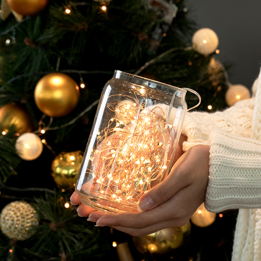 홈트너 크리스마스전구 트리데코 파티 꾸미기 장식 LED 와이어전구 100구 혼합색