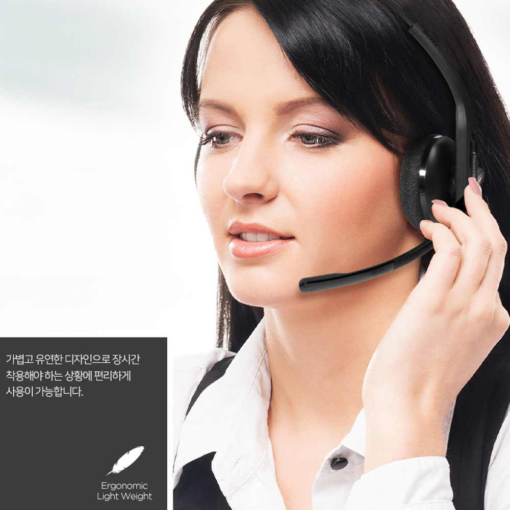 브리츠 다이나믹 블루투스 5.0 무선 헤드셋 초경량 노이즈제거 화상회의 업무용 C타입 충전 - 상세 이미지 3