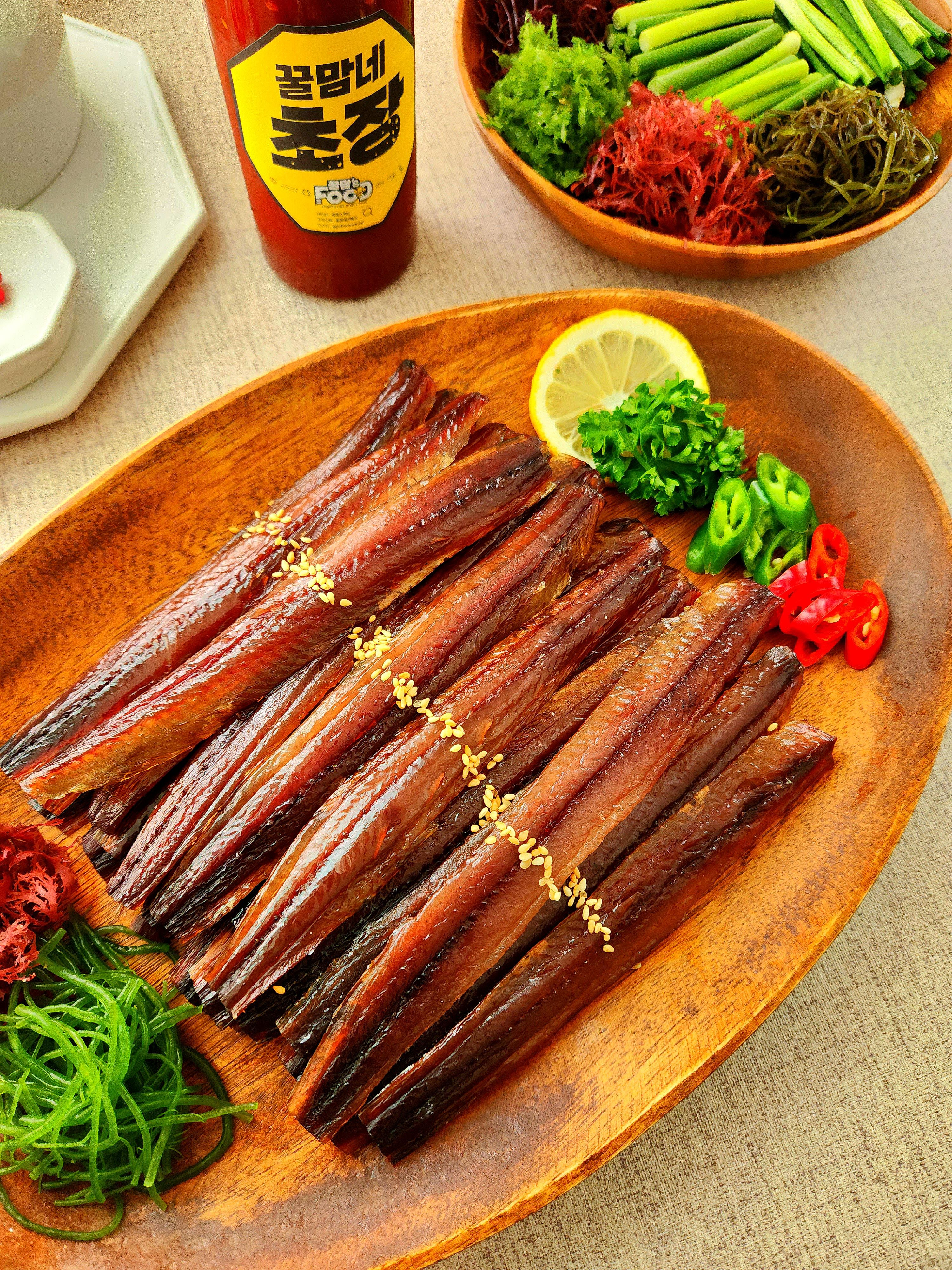 포항 구룡포 꽁치 청어 과메기  해초 야채세트