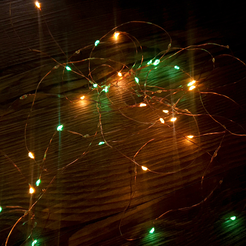 홈트너 트리전구 크리스마스 감성 조명 캠핑 파티 라이트 LED 와이어전구 50구 혼합컬러