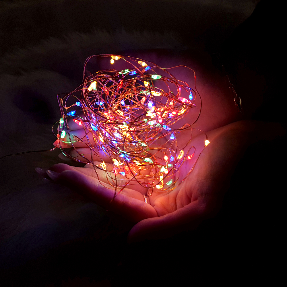 홈트너 크리스마스전구 트리데코 파티 꾸미기 장식 LED 와이어전구 100구 혼합색