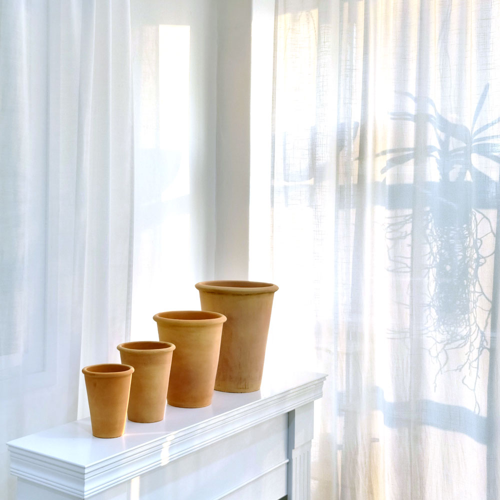 베트남 토분 테라원 꼬깔 살구색 D21 21x26cm