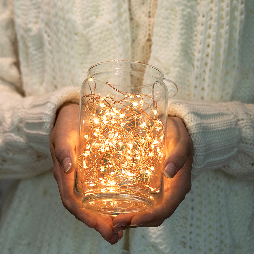 홈트너 트리전구 크리스마스 감성 조명 캠핑 파티 라이트 LED 와이어전구 50구 혼합컬러