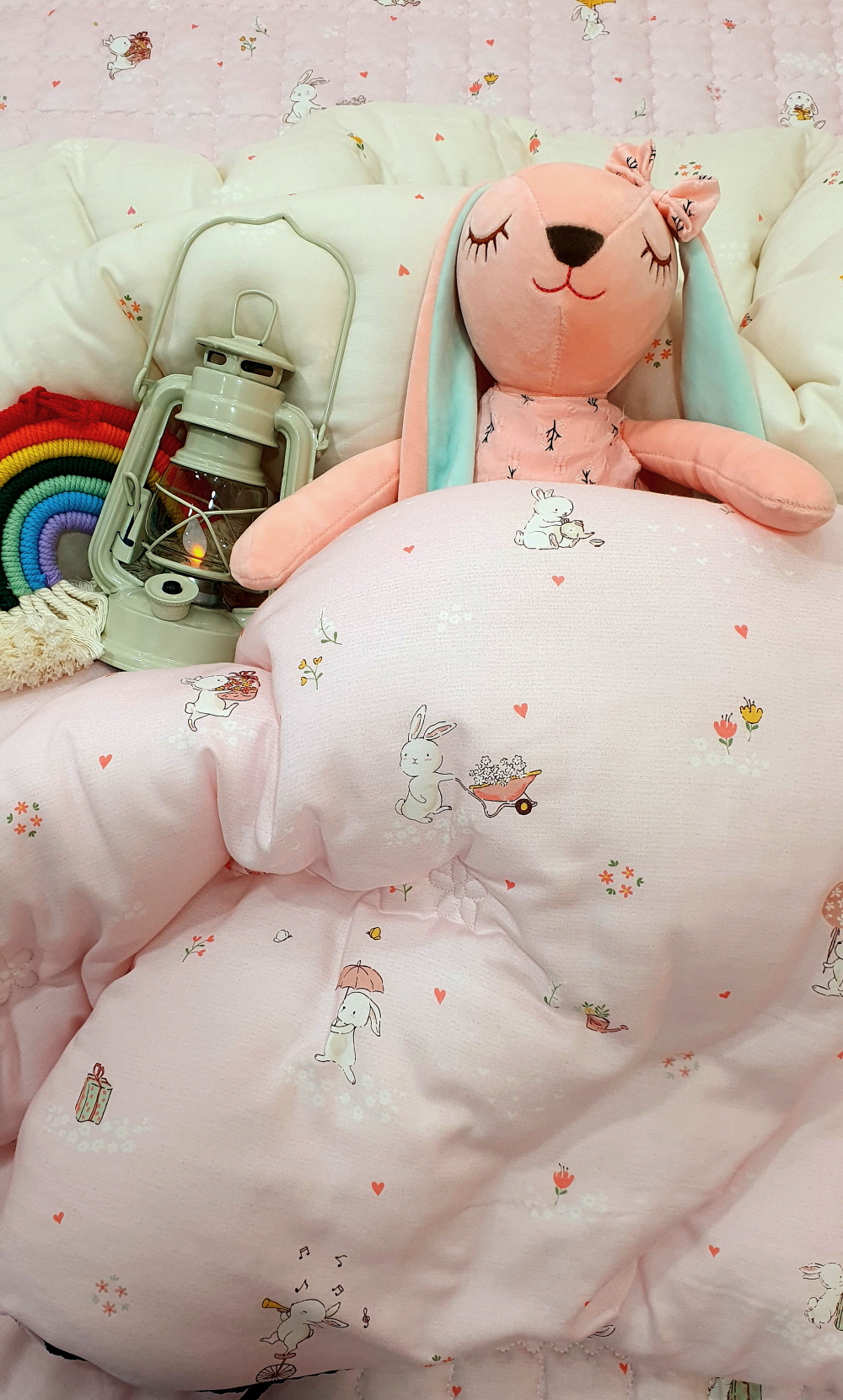 꼬마토끼 구름 모달이불 초등학생 공주 어린이이불 세트