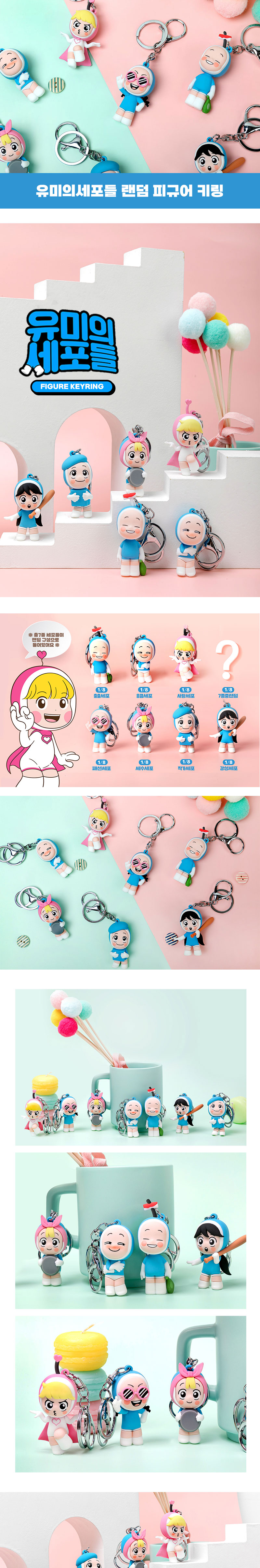 ユミの細胞たち　キーホルダー ※7体コンプリート Qoo10] ユミの細胞たちランダムフィギュアキーリン