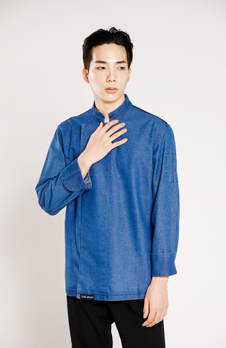 데님 조리복 주방 제과제빵 일식 한식 조리사복 쉐프복 주방유니폼 - 상세 이미지 3