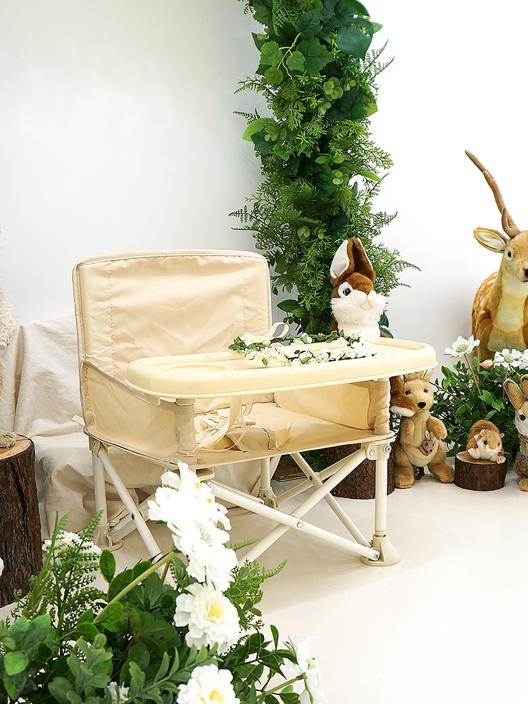 키저스 와이드 유아 휴대용 부스터 의자 아기 이유식 식탁 캠핑의자