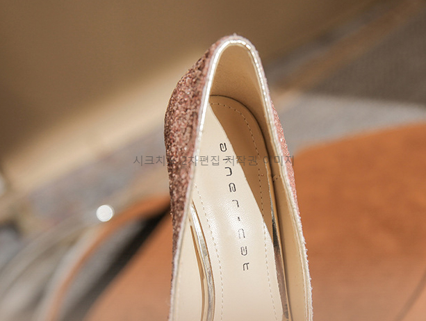 브루아 6,8cm 스틸레토 하이힐 글리터 웨딩구두 3color 상세 이미지 27