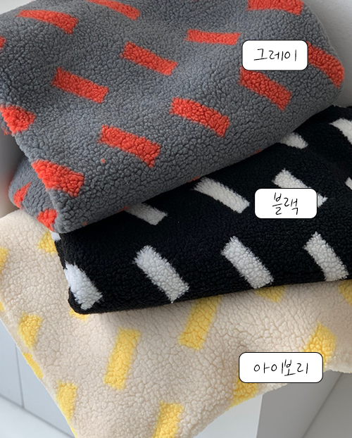 더블유패브릭 뽀글이 빗살 겨울원단 인조양털 덤블 페이크퍼 (3color) 천가게 - 상세 이미지 2
