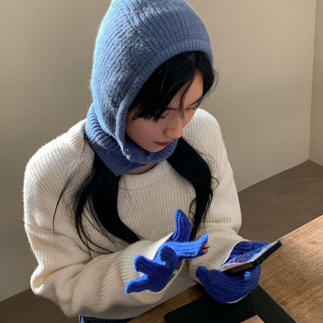 컬러팝 투버튼 바라클라바 7color + 핑거홀장갑 이미지 7
