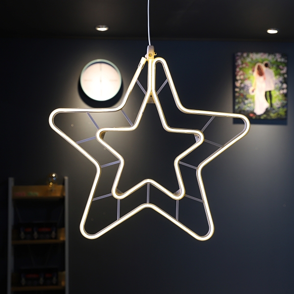 비츠온 LED 이중별 네온플렉스 55CM 무점멸 레드 - 상세 이미지 3