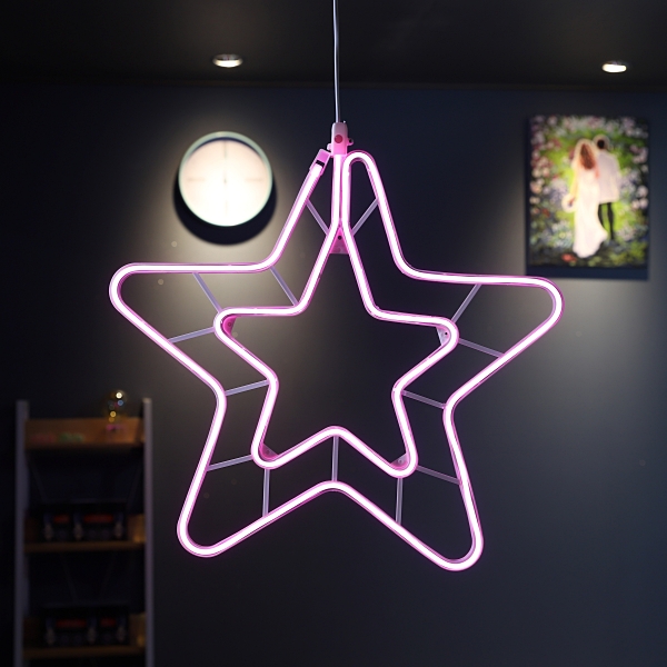 비츠온 LED 이중별 네온플렉스 55CM 무점멸 레드 - 상세 이미지 4