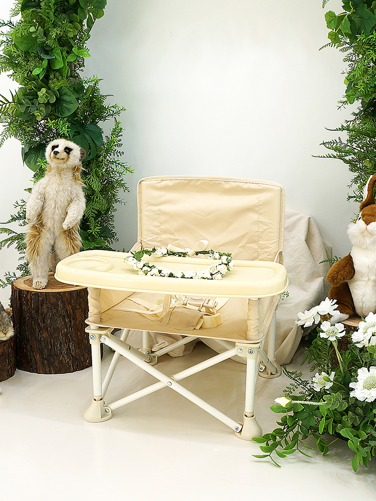 키저스 와이드 유아 휴대용 부스터 의자 아기 이유식 식탁 캠핑의자