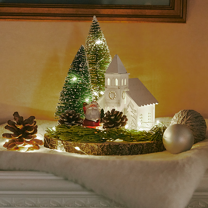 크리스마스트리 미니트리 풀세트 전구포함 초록트리 트윙클 크리스탈 45cm