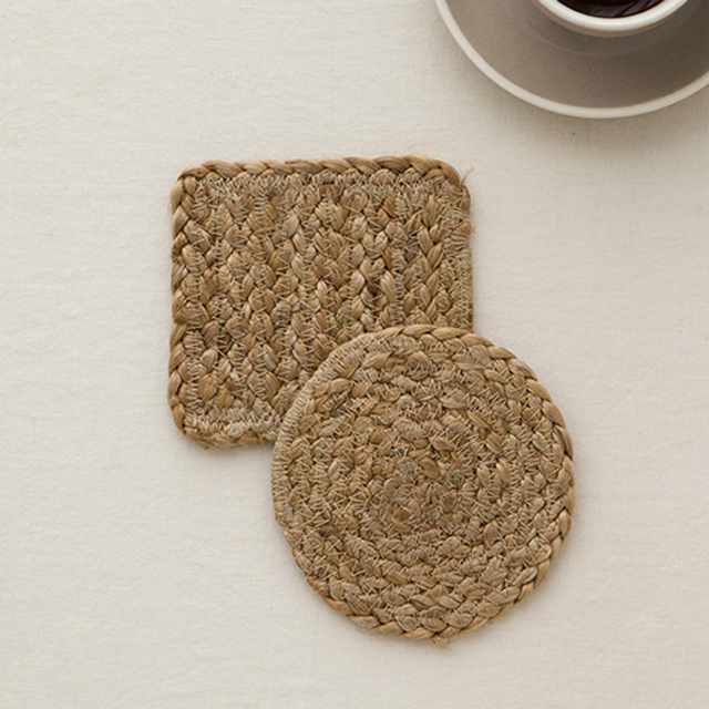 DOTOMI 컵받침 사각 10cm, 내추럴, 1개 - 상세 이미지 2
