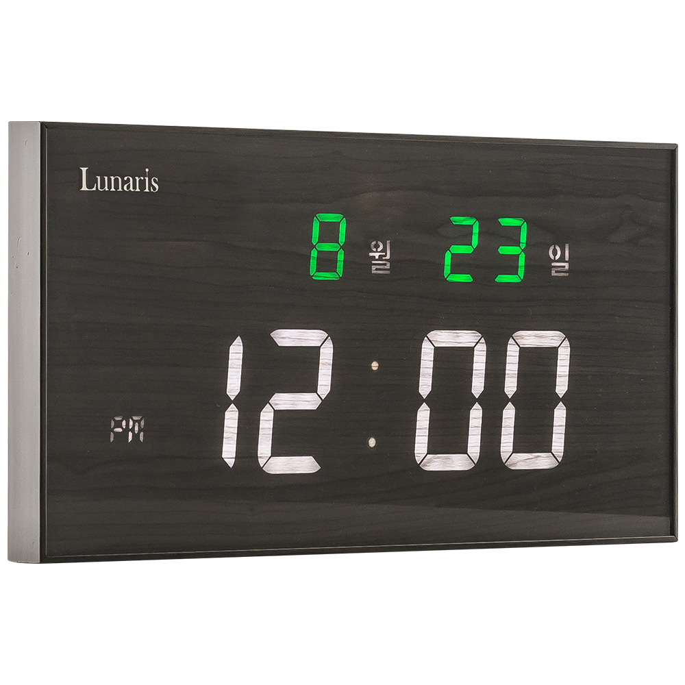 국산 루나리스 벽시계 마일드 FM수신 날짜표시 LED 벽걸이 전자 시계 42cm 이미지 6