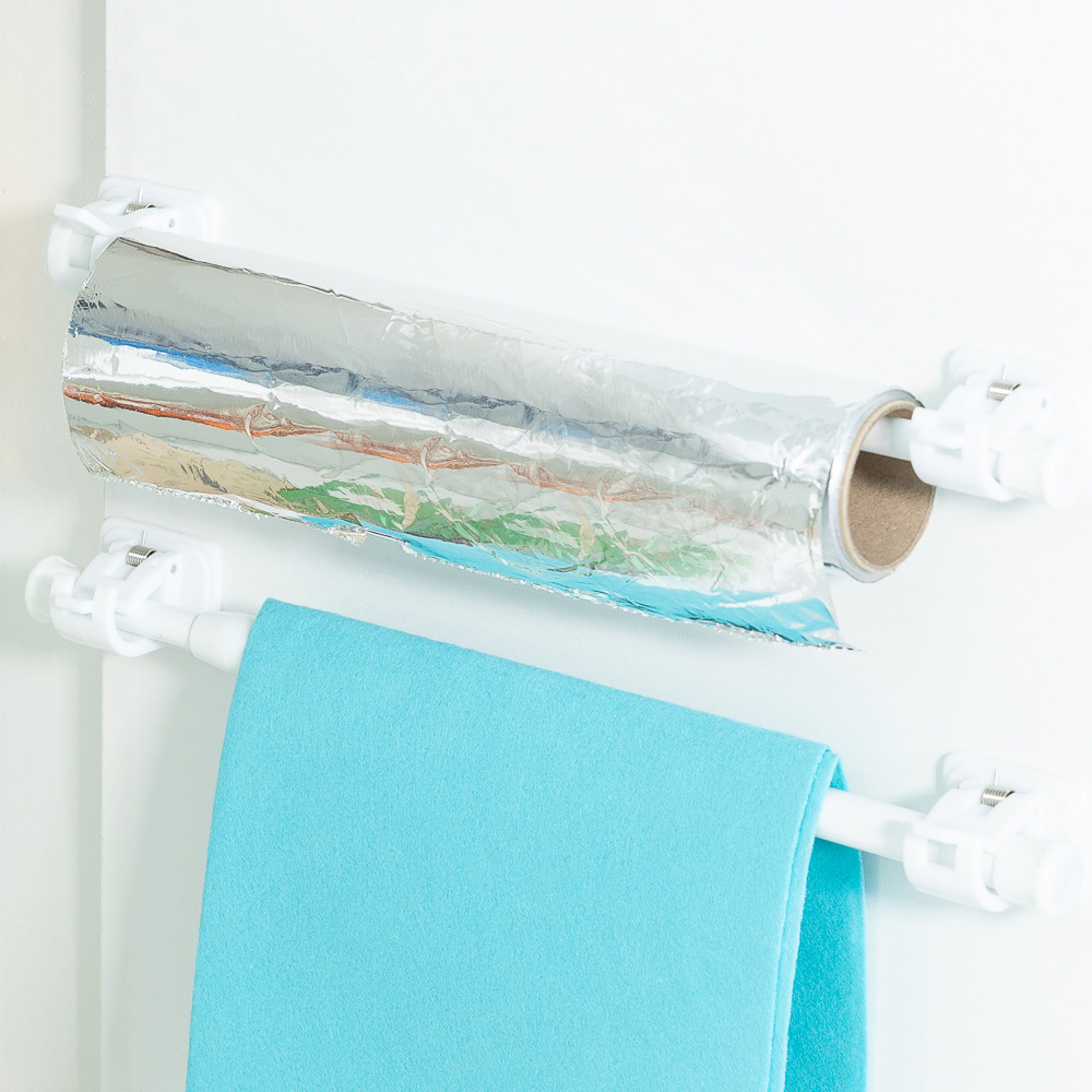 할메이드 접착식 압축봉고정 브라켓 후크 무타공 압축봉걸이 2P