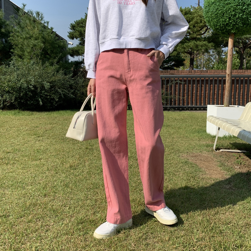루즈핏 레터링 프린팅 세미 크롭 맨투맨 퍼프 봄 여성 맨투맨 나그랑 여자 크롭티 - 상세 이미지 5