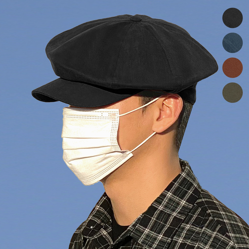 62cm 빅사이즈 베이직 뉴스보이캡 대두 남녀공용 남자 여자 팔각모자 마도로스 면 - 상품 이미지