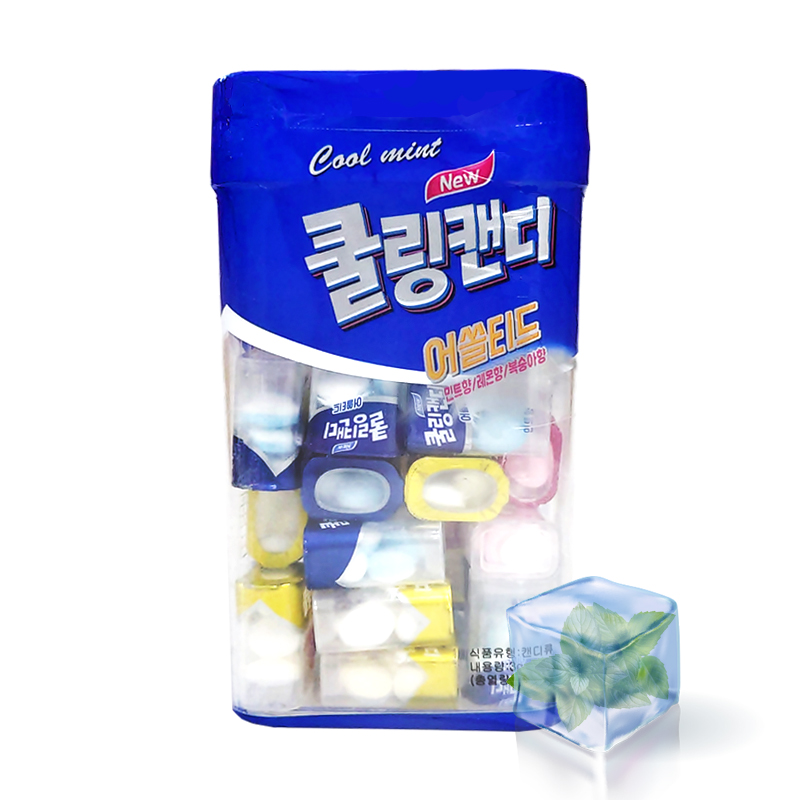 쿨링 캔디 민트 레몬 복숭아 3가지맛 45개입 입냄새 입가심 캔디 : 요기바오