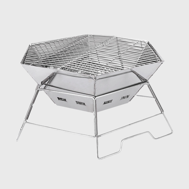 KOOLMAN(쿨맨) 육각 접이식 캠핑 화로대 대형