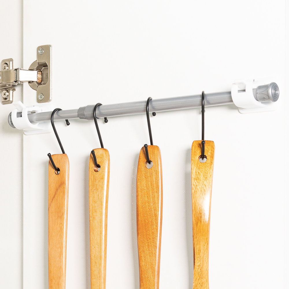 할메이드 접착식 압축봉고정 브라켓 후크 무타공 압축봉걸이 2P