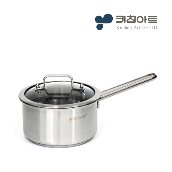 키친아트 스텐 인덕션 편수냄비 라면냄비 18cm - 상품 이미지