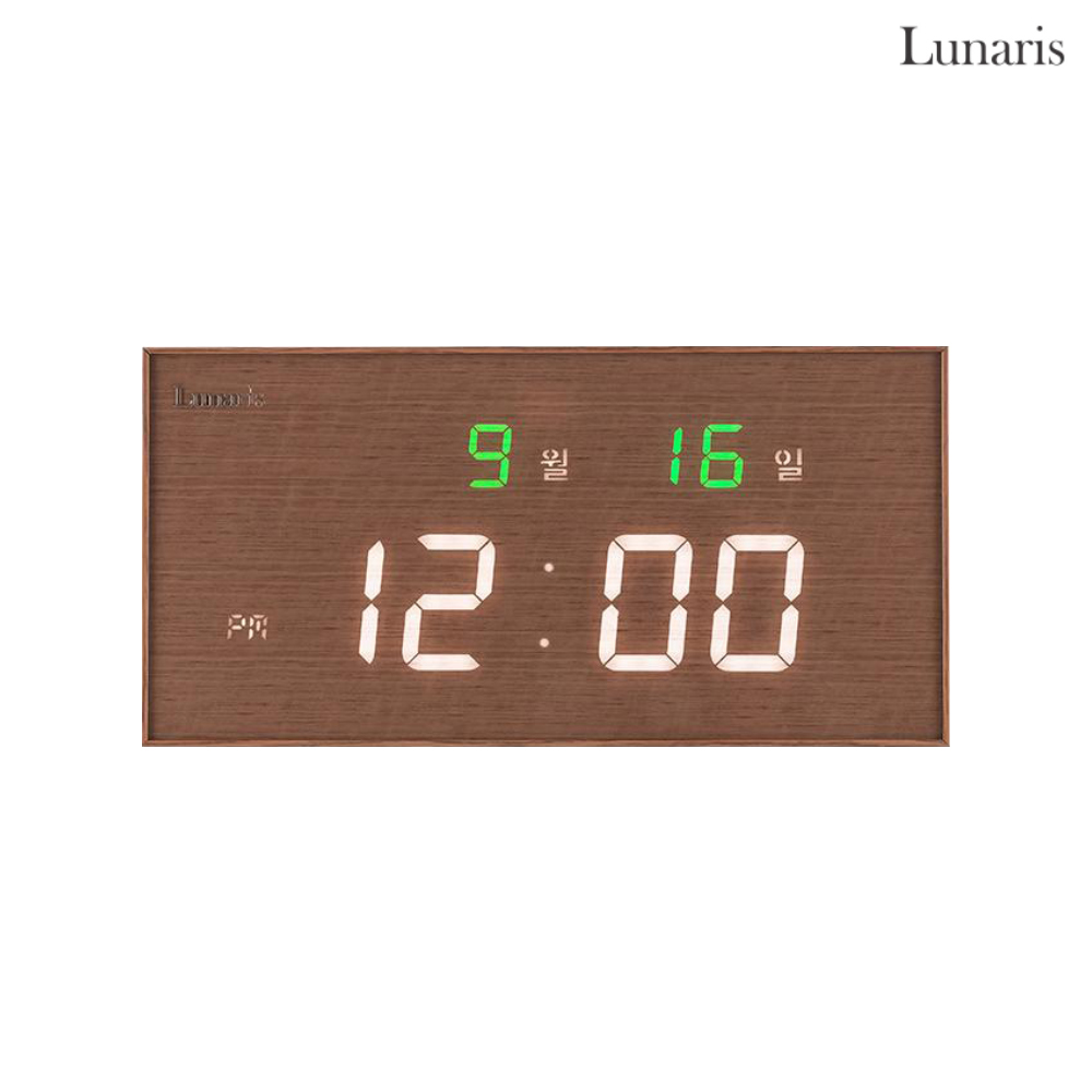 국산 루나리스 벽시계 마일드 FM수신 날짜표시 LED 벽걸이 전자 시계 42cm 이미지 8