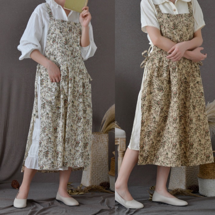 옆트임앞치마 요양원앞치마 신혼부부 원피스방수앞치마